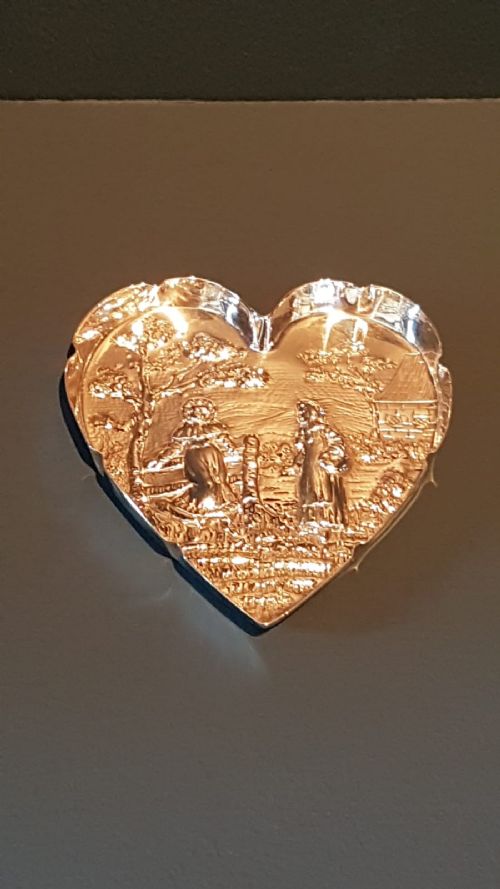 Victorian Silver Heart Shaped Dish by William Comnyns
