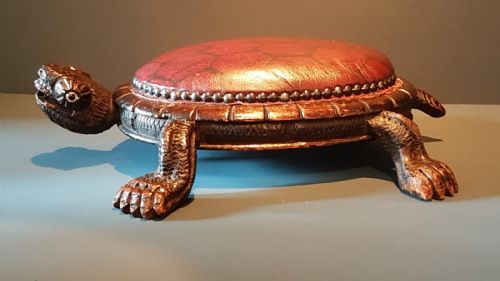 Victorian Carved Walnut Turtle Foot Stool