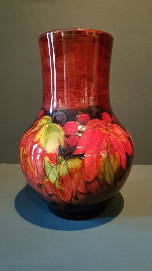 Impressive Moorcroft Leaf and Berries Flambe Vase