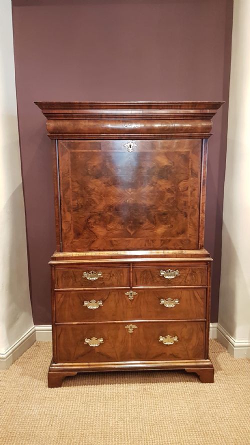 Superb Small George I Walnut Escritoire