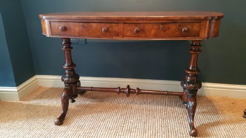 Victorian Burr Walnut Side Table