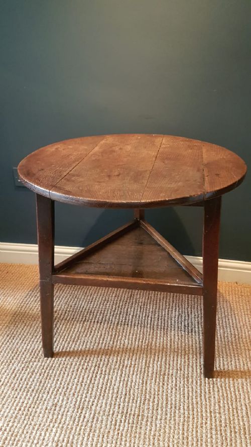 Original George III Oak Cricket Table