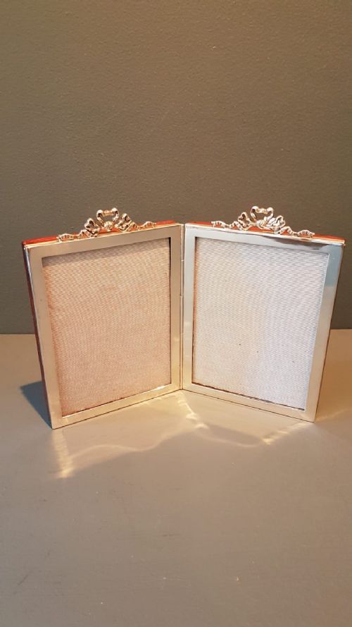 Edwardian Silver Double Photo Frame