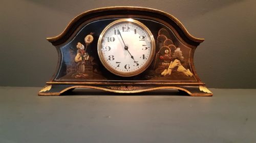 Quality Edwardian Chinoiserie Mantel Clock