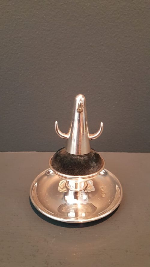Edwardian Silver Ring and Hat Pin Stand