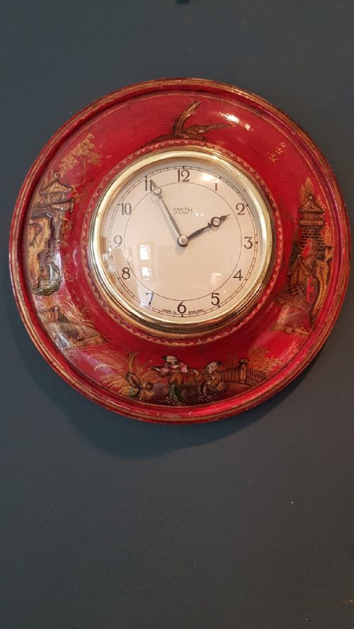 Antique Chinoiserie Cased Wall Clock