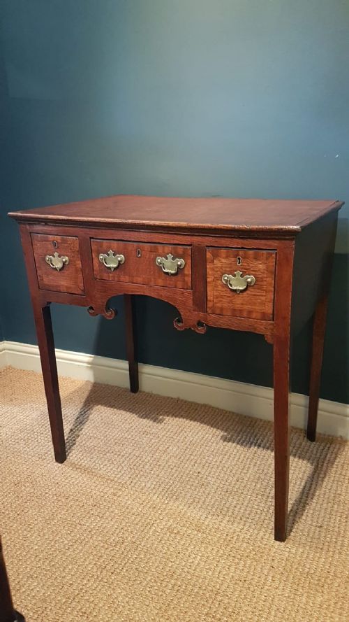George II Period Oak & Walnut Lowboy