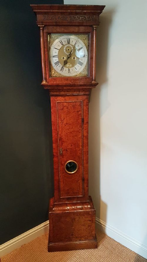 Superb George I Period 8 Day Burr Yew Longcase Clock