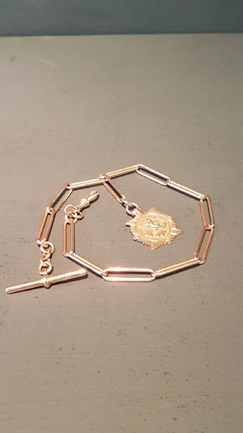 Rare 15ct Gold Victorian Watch Chain and Fob