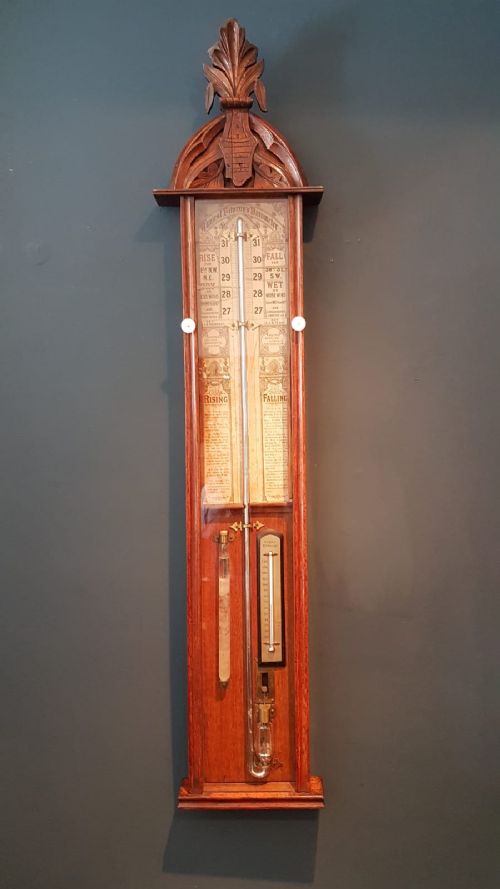 Victorian Oak Admiral Fitzroy Barometer