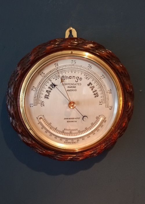 Antique Barker of Kensington Marine Barometer