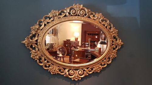 Impressive Oval Gilt Mirror