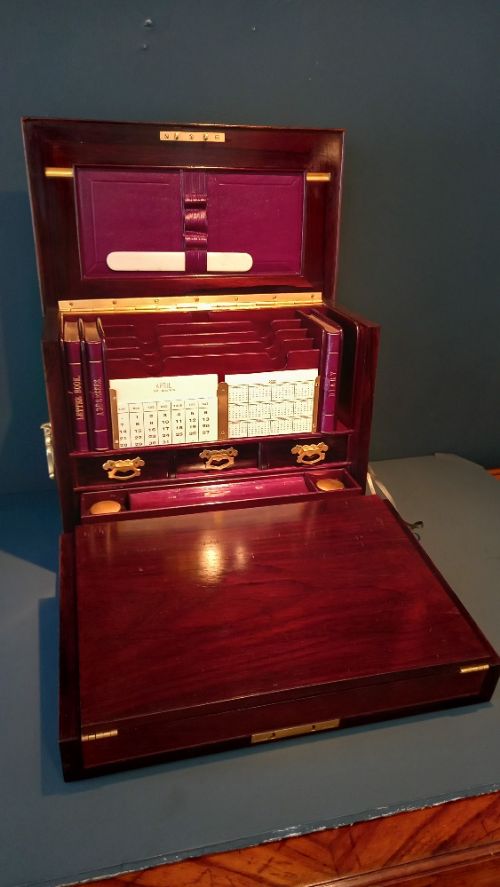 Outstanding Edwardian Rosewood Inlaid Stationery Box