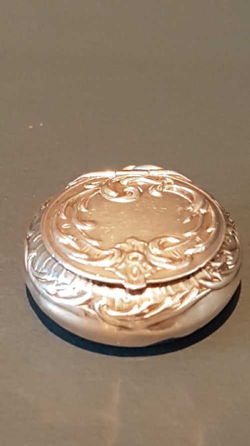 Antique Silver Fob Powder Puff