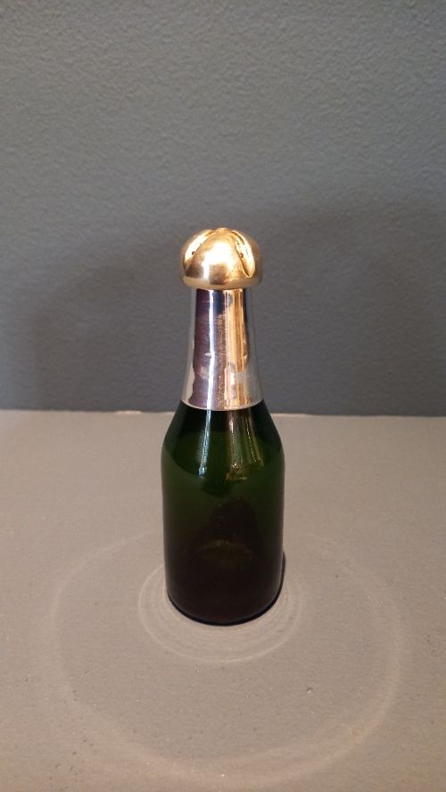 19th Century Silver & Gilt Wine Bottle Pounce Pot