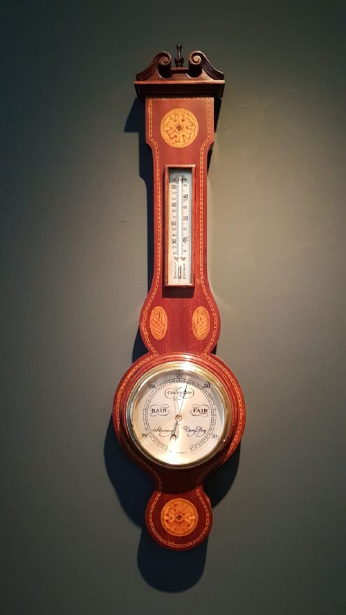 Quality Edwardian Small Proportioned Banjo Barometer