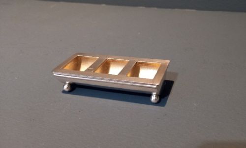 Antique Solid Silver Triple Stamp Box