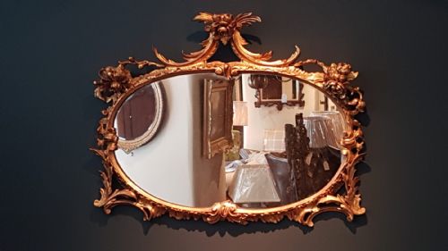Victorian Timber Gilt Oval Mirror