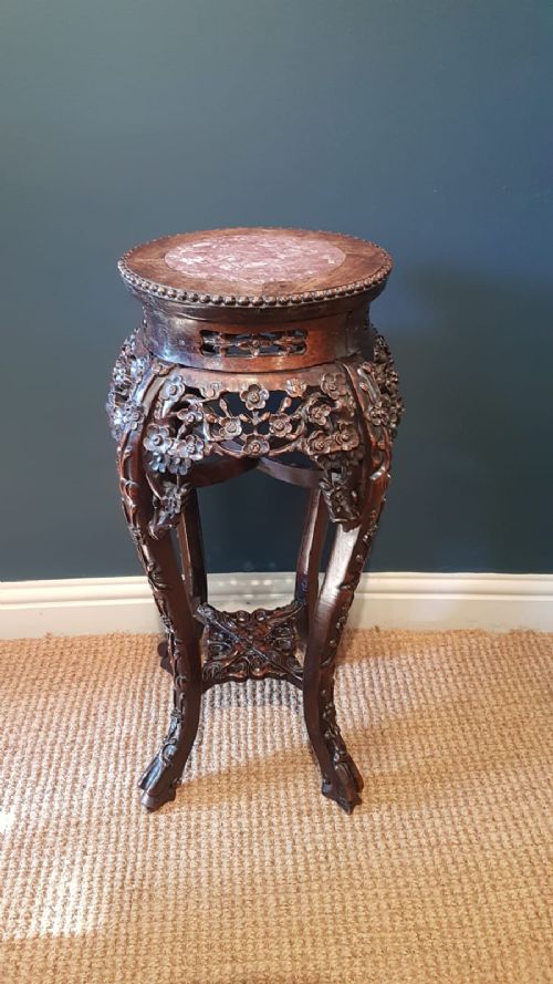 Victorian Carved Rosewood Plant Stand