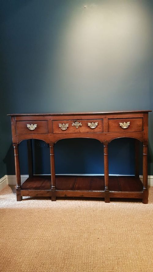 Small George II Oak Pot Board Dresser