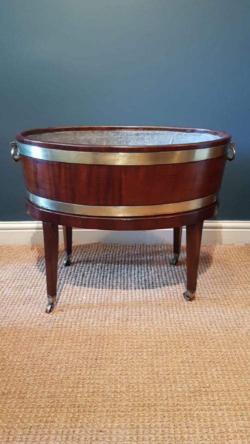 George III Brass Bound Mahogany Wine Cooler