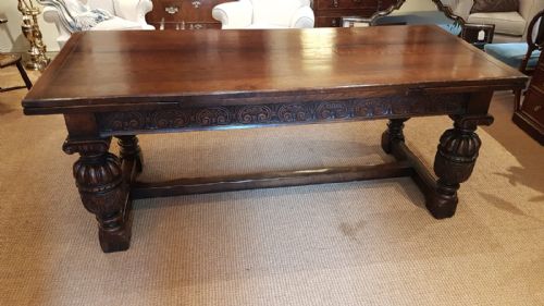 Superb Extending Oak Refectory Table