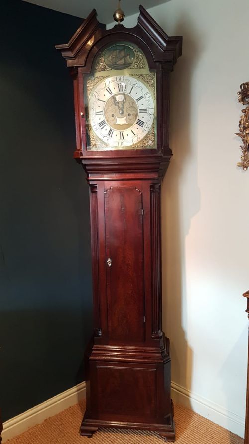 George III Mahogany Lowrey Whitehaven Longcase Clock