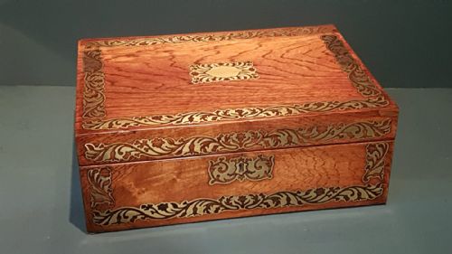 Regency Brass Inlaid Rosewood Box