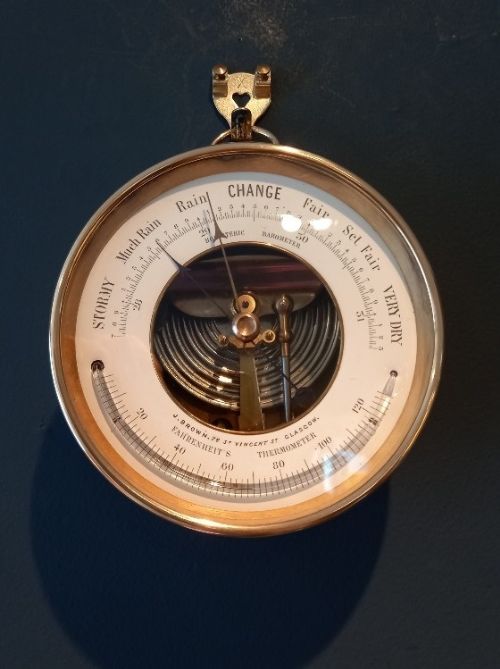 Antique Skeletonised Glasgow Marine Barometer