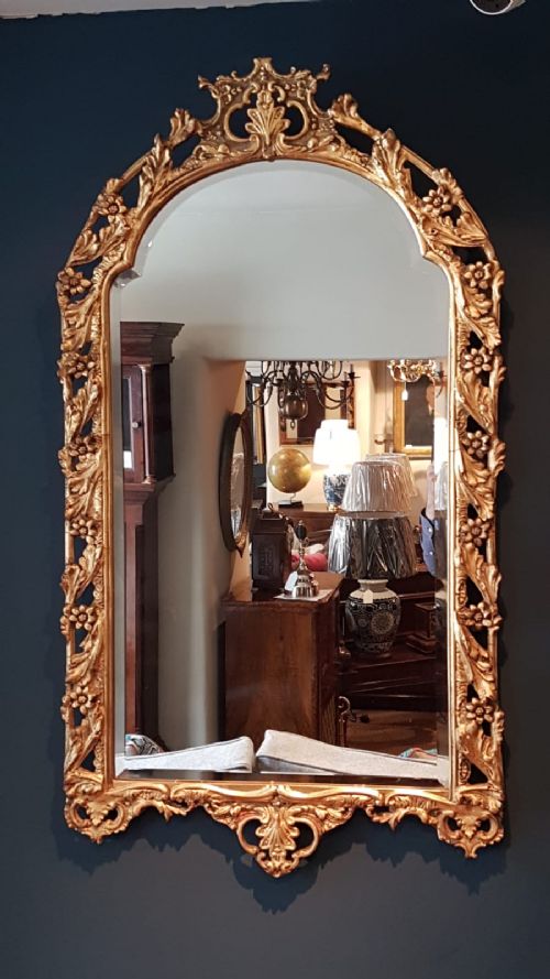 Imposing 1920s Timber Gilt Mirror