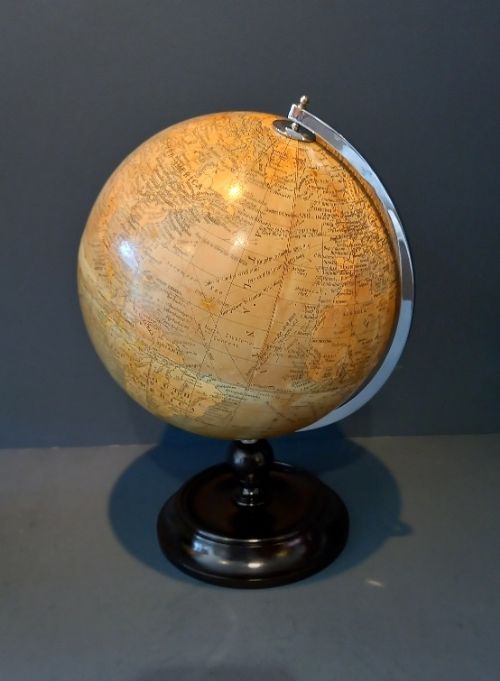 Antique Papier Mache 10" Terrestrial Globe