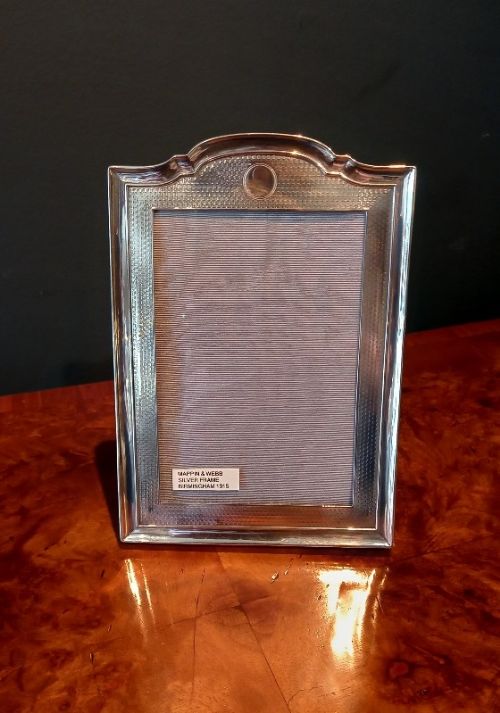 Fine George V Period Silver Engine Turned Photo Frame