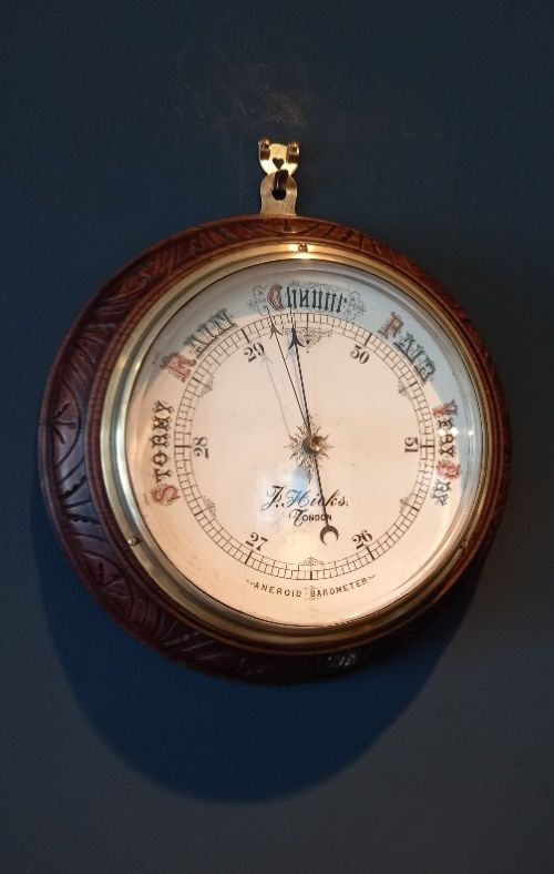 Victorian Porcelain Dial Hicks of London Barometer