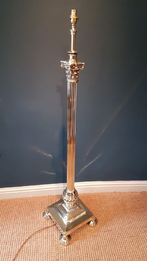 Superb Hinks Brass Lamp Standard