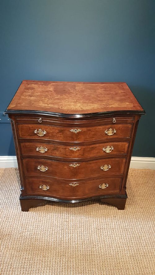 Edwardian Serpentine Fronted Chest of Drawers