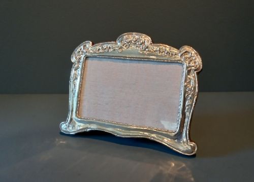 Antique Edwardian Period Silver Shaped Photo Frame