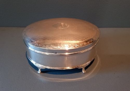 Fine George V Oval Silver  Jewellery Casket