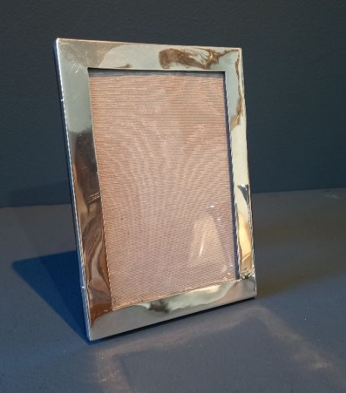 Antique Edwardian Period Plain Silver Photo Frame
