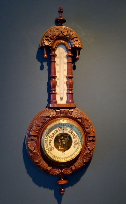 Antique Walnut 'Pendant' Banjo Barometer