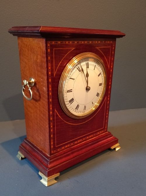 Antique Inlaid Bracket Style Mantel Clock