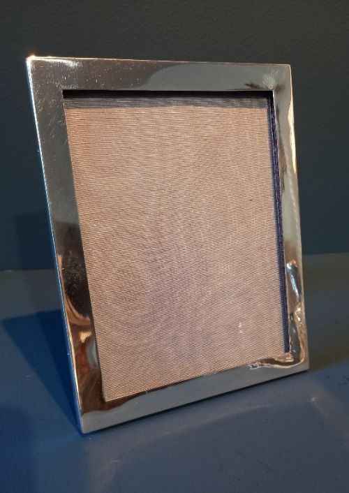 Larger George V Period Silver Plain Surround Photo Frame