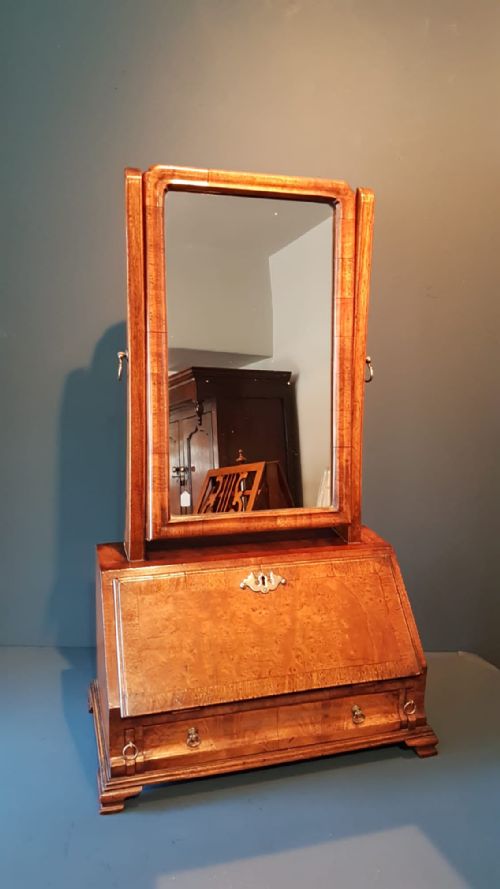 Queen Anne Style Walnut Toilet Mirror