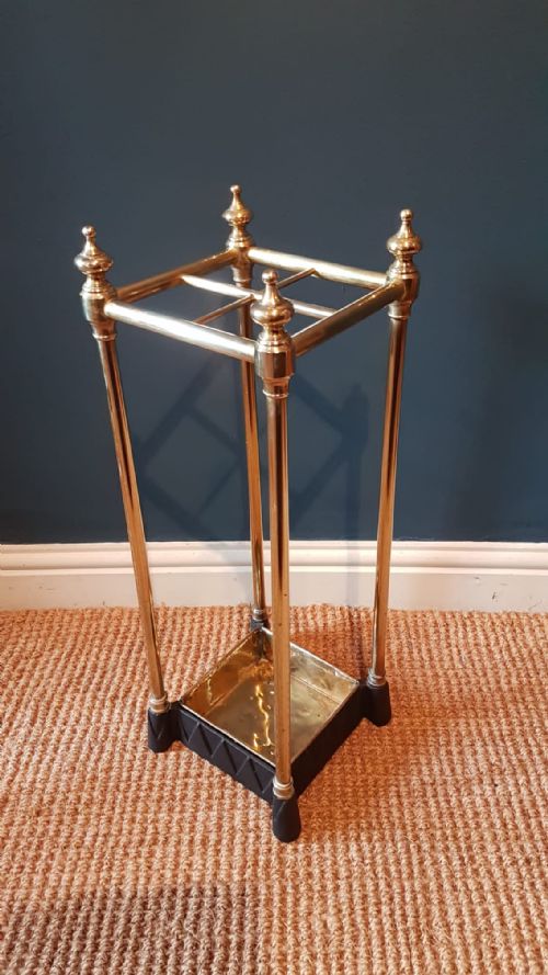 Victorian Brass and Cast Iron Stick Stand