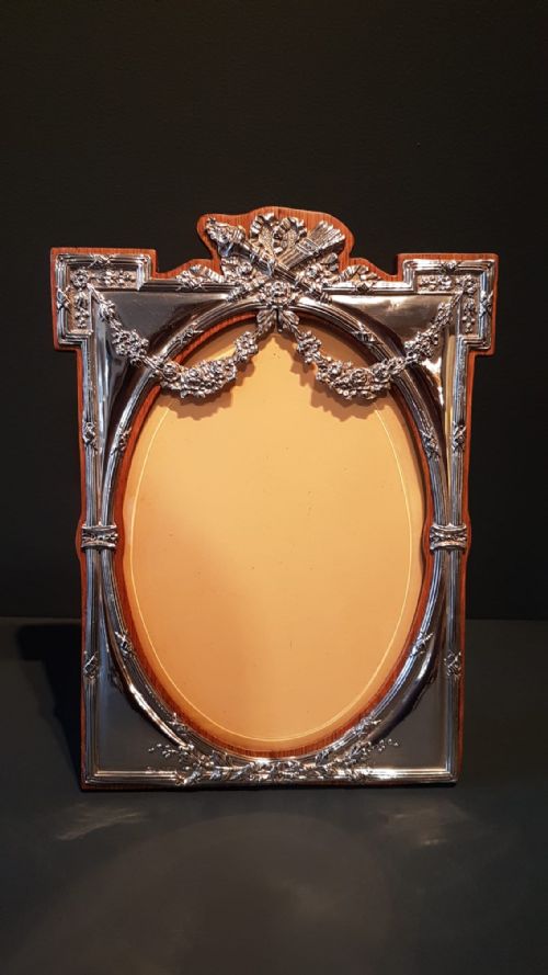 Large Fine Antique Solid Silver Photo Frame