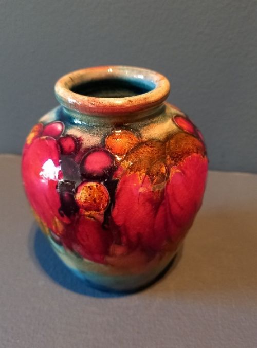 Moorcroft Flambe Leaf & Berries Roll Neck Vase