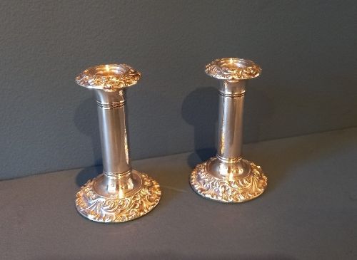 Pair of Edwardian Period Silver Candlesticks