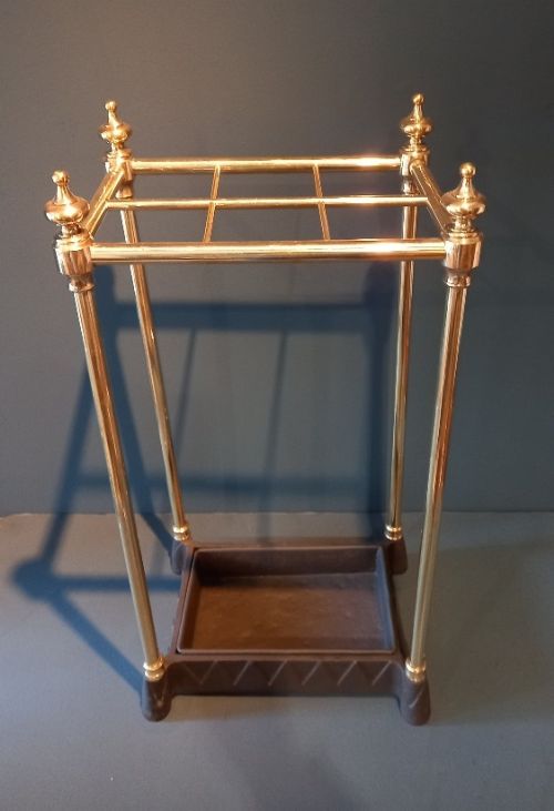 Antique Cast Brass Six Section Stick Stand
