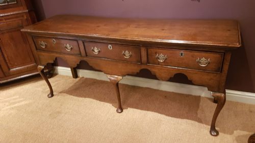 George II Oak Three Drawer Dresser