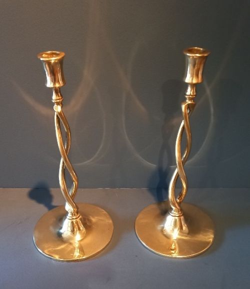 Superb Pair of Early 18th Century Open Twist Candlesticks