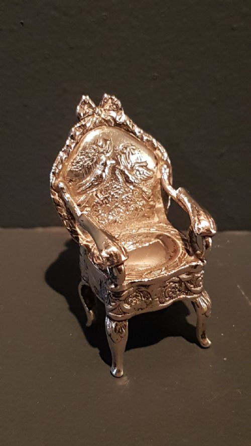 Russian Silver Miniature Arm Chair